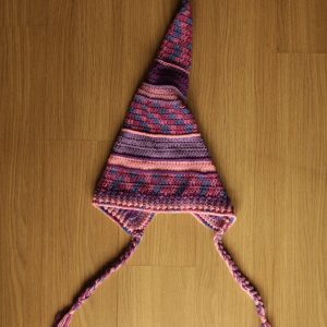 Gorro hippie tons de lilás