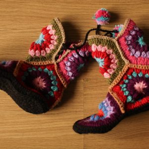 Bota pantufa colorida